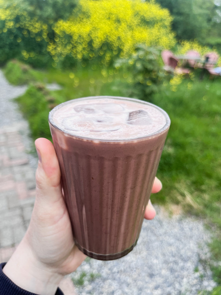Indulge in Cool Bliss: Iced Coconut Cacao Drink