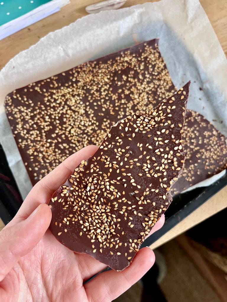 Salted Sesame Cacao Bark