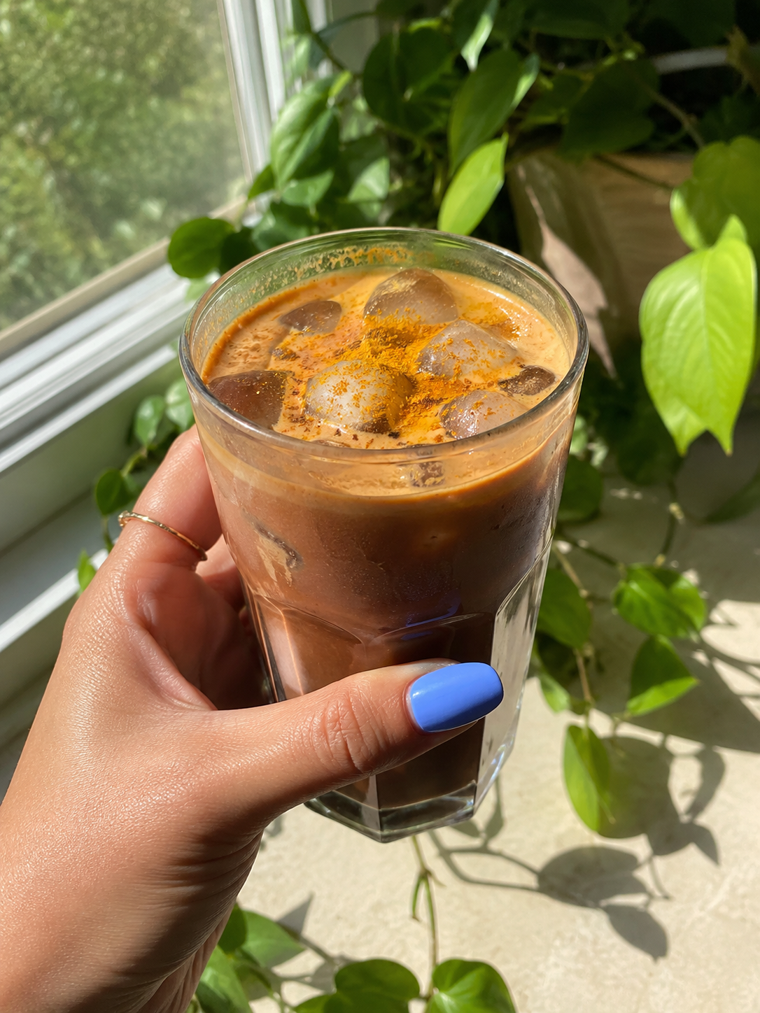 iced turmeric cacao