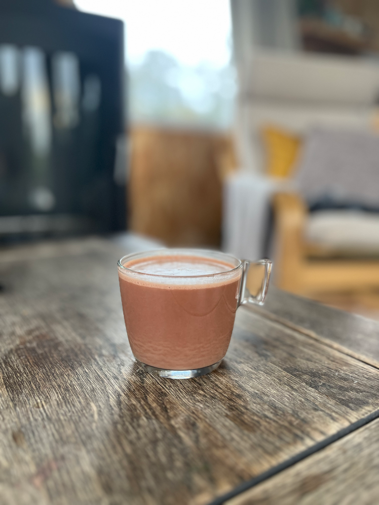 Nibbed hot cacao drink
