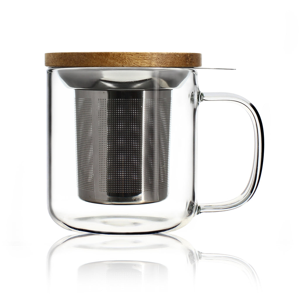 tea strainer mug | glass